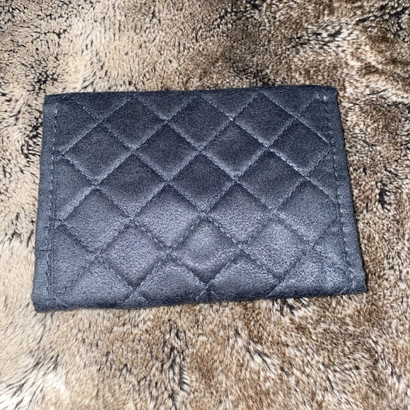 New Navy Blue Small Wallet Travel Clutch Cosmetic Makeup Jewelry Storage Bag - Picture 5 of 5